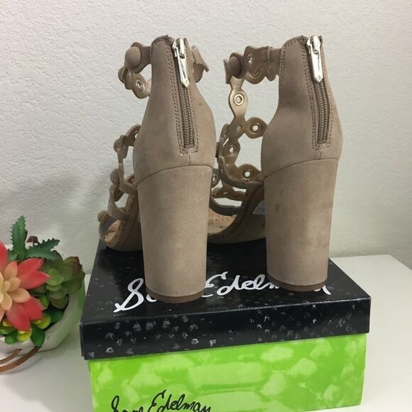 NIB Sam Edelman Yuli nude suede heels 10 - Picture 3 of 5